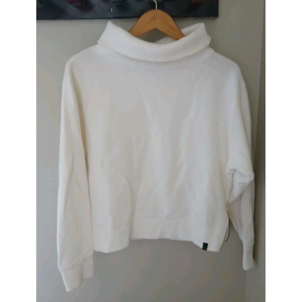Varley Simon Ribbed Sweater Size Large Athleisure Preppy Cowl Neck Size Zippers
